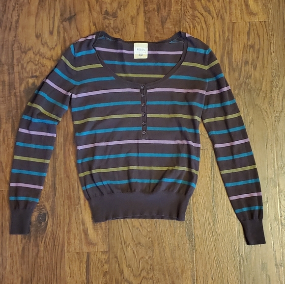 Fossil Women's Striped Sweater - Picture 1 of 4